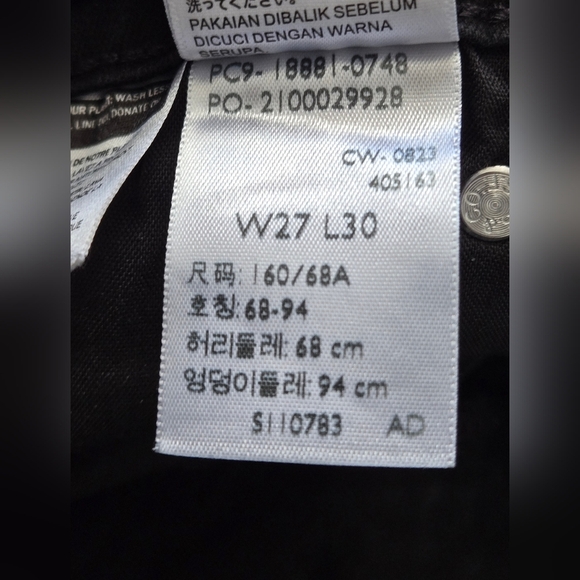 LEVI'S 711 skinny size 27 , length 30 Women's Black Jeans - Picture 9 of 11